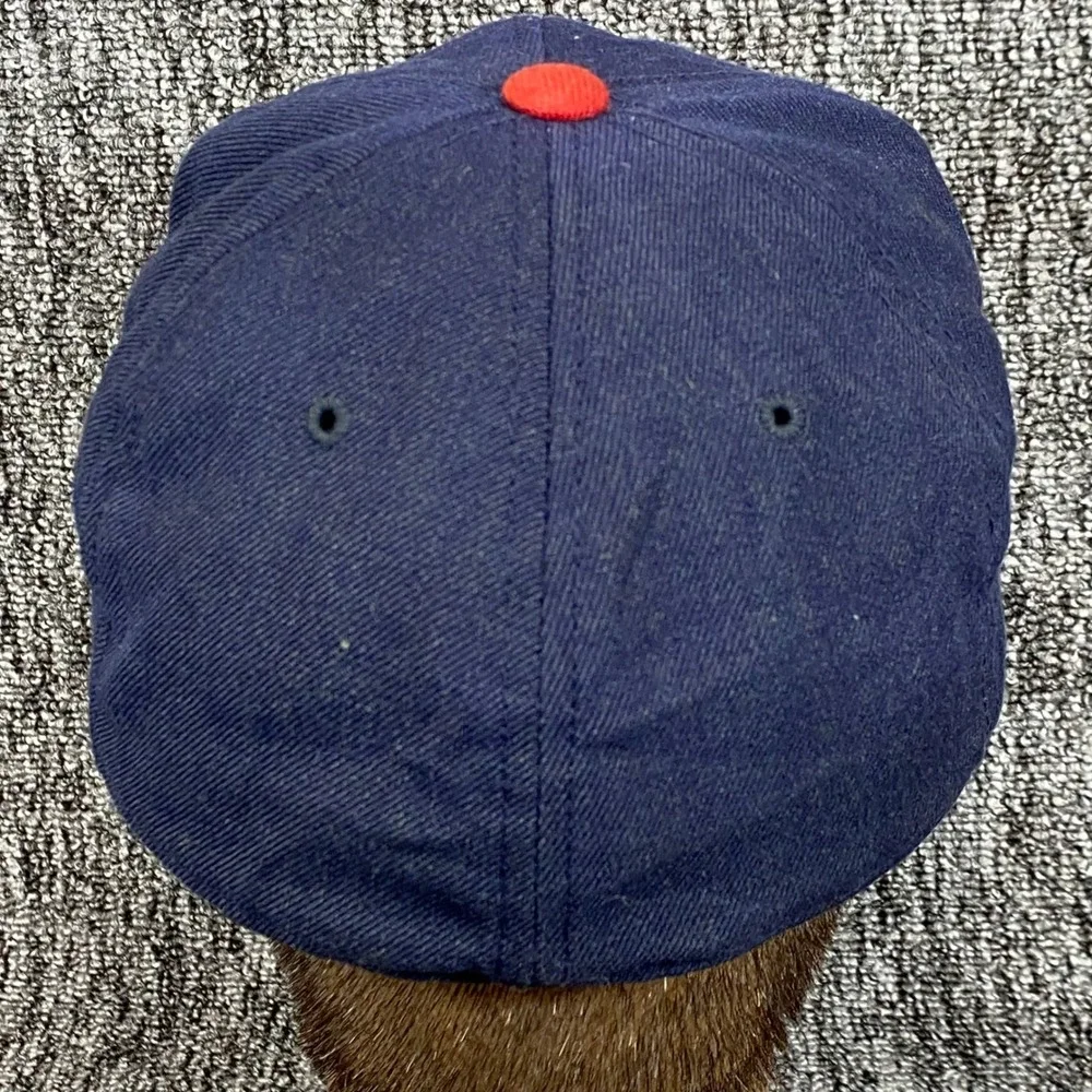 Vintage Atlanta Braves Hat Sports Specialties Fitted Cap Wool 6 7/8 MLB 90s Navy